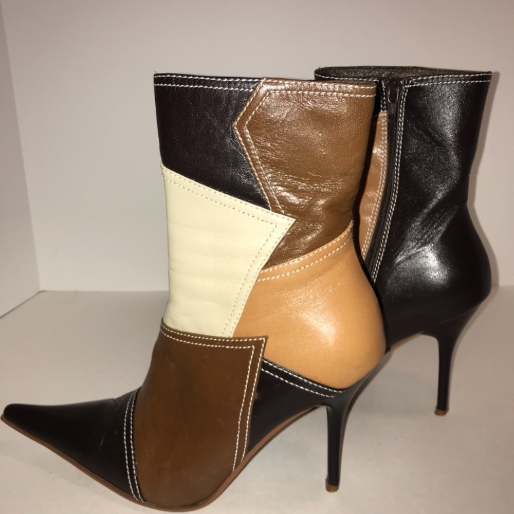 N.Y.L.A Element Color Block Retro Heeled Bootie - image 2